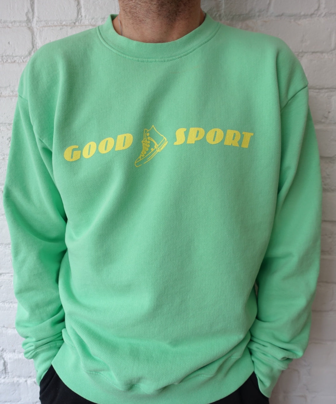 Good Sport Crewneck - Grass/Lemon